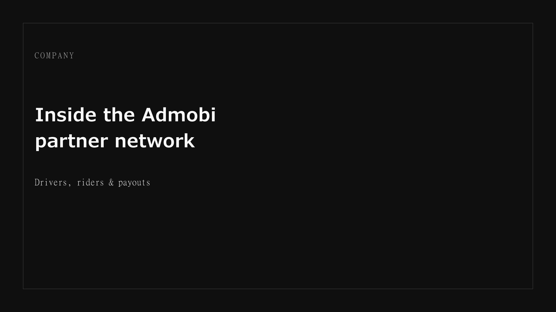 Illustrated cover: Inside the Admobi driver and rider partner network in Nairobi